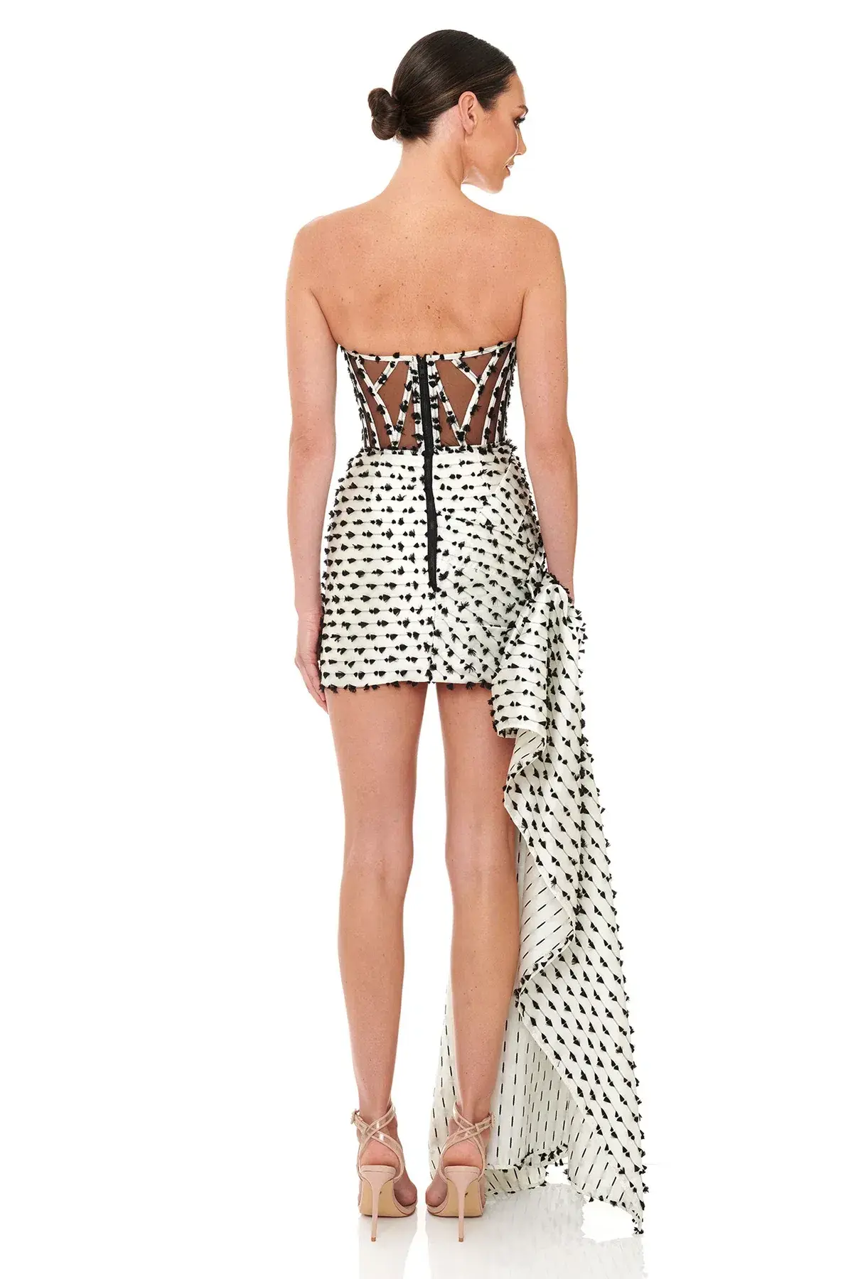 Eliya The Label Georgette Dress Print White Size XS /AU 6 - Image 2