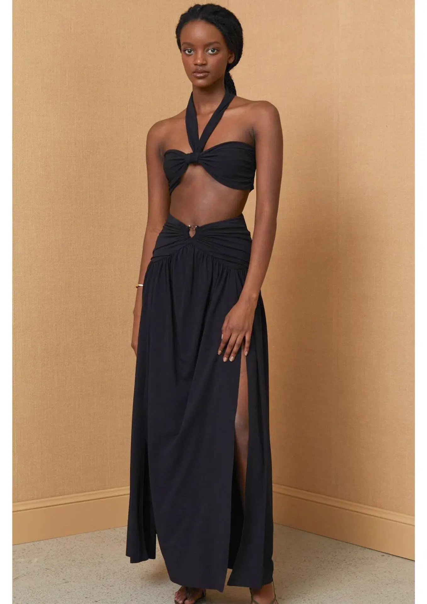 Bec & Bridge Minx Bandeau Top and Maxi Skirt Set Black Size AU 8 - Image 1