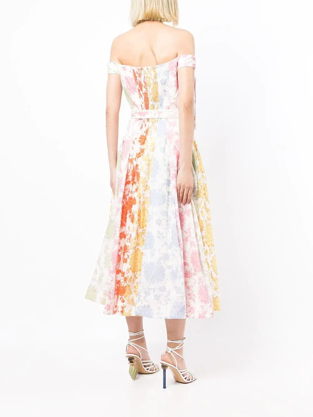 Zimmermann Postcard Spliced Midi Dress Size 1/Au 10 - Image 2