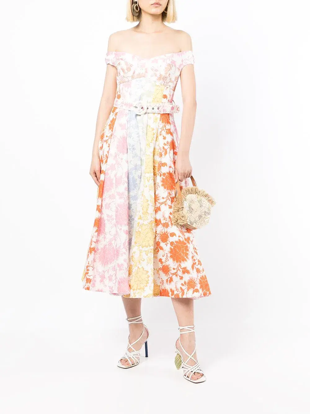 Zimmermann Postcard Spliced Midi Dress Size 1/Au 10 - Image 1