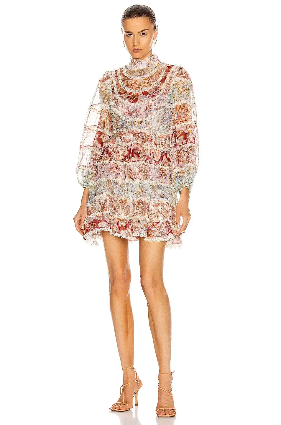 Zimmermann Ladybeetle Spliced Mini Dress Multi size 0/ AU 8 for rent on The Volte - main image