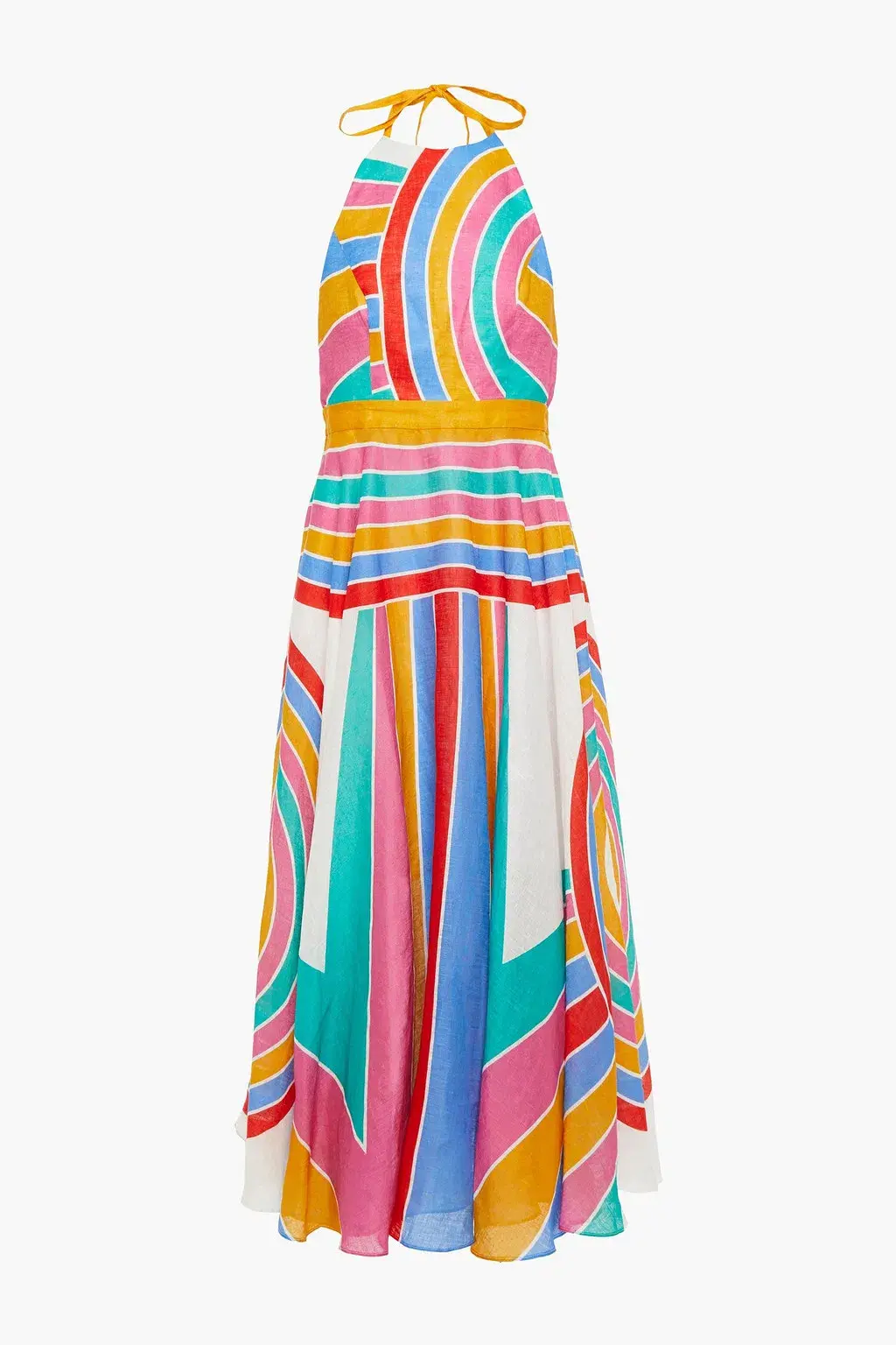 Zimmermann Fiesta Rainbow Halter Dress Multi Size 1 / AU 10 - Image 3