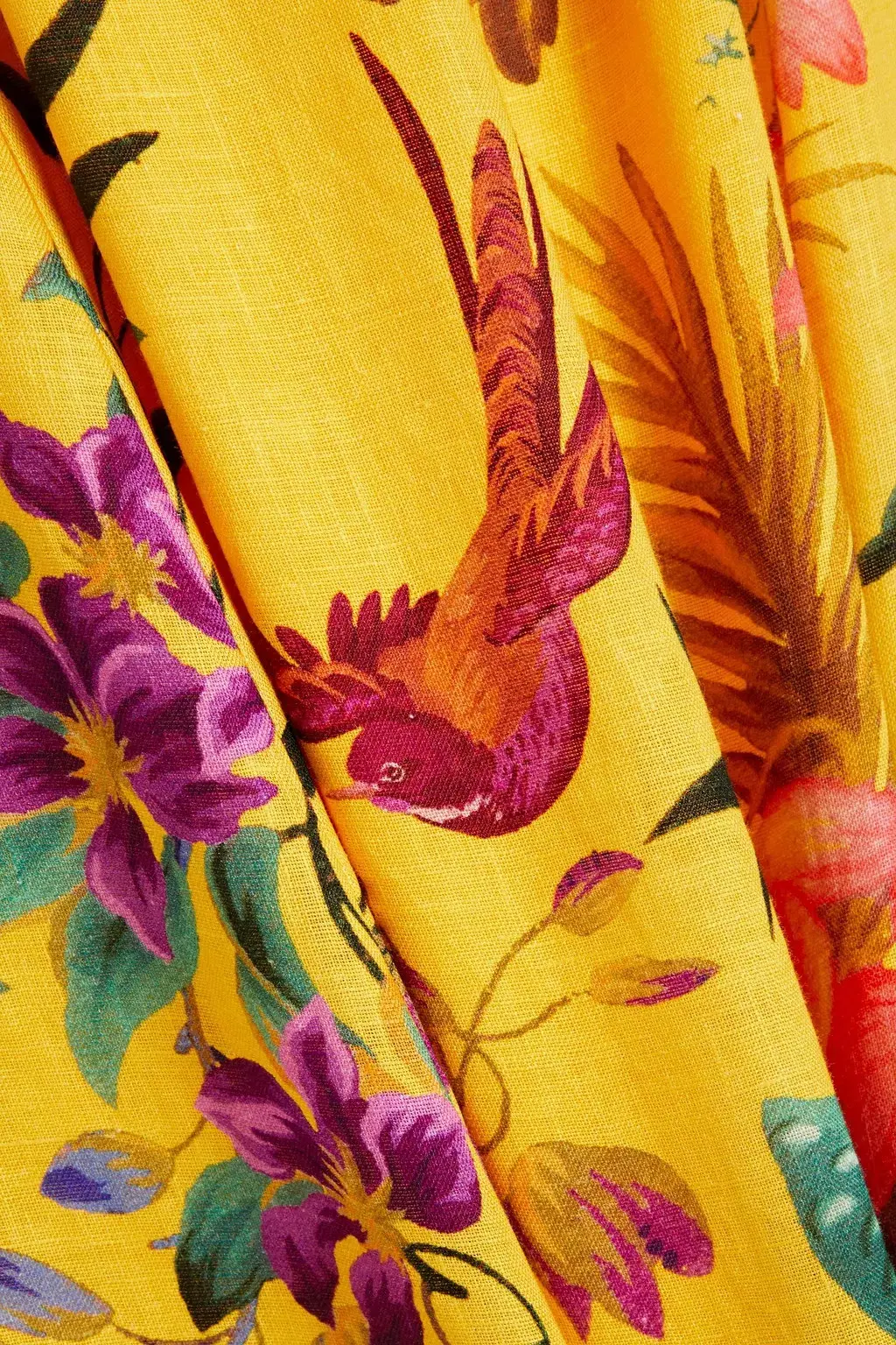 Zimmermann Tropicana Cutout Linen Midi Dress Floral Size 1 / Au 10 - Image 3