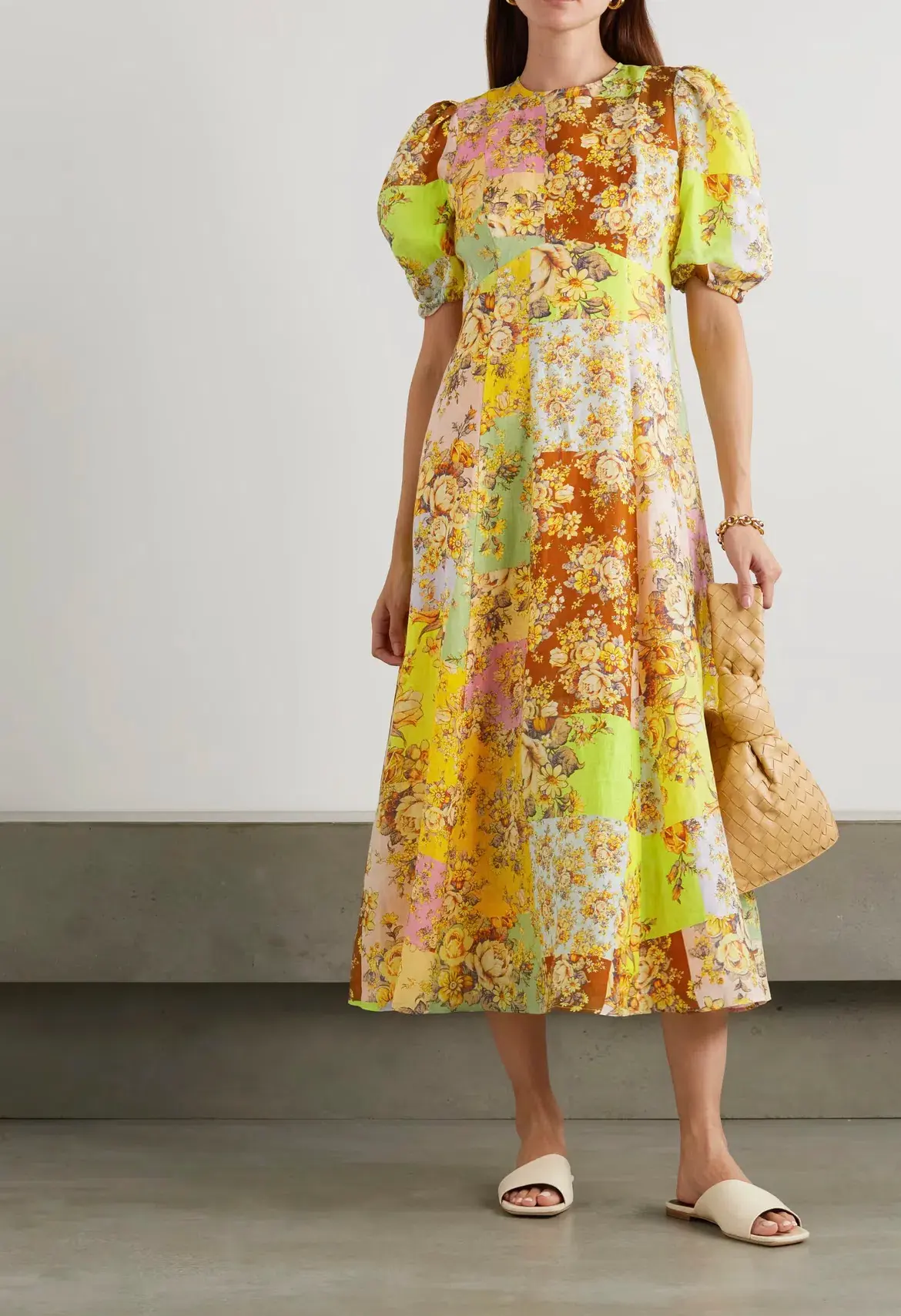 Alemais Matilde Midi Dress Yellow Size 8 - Image 1