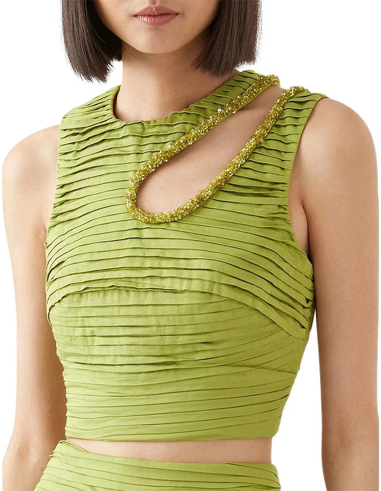 Aje Jolie Skirt and Top Set Verdant Green AU 8 - Image 5
