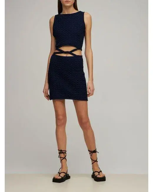 Bec & Bridge Effie Knit Mini Dress Navy Size 12 / L - Image 4