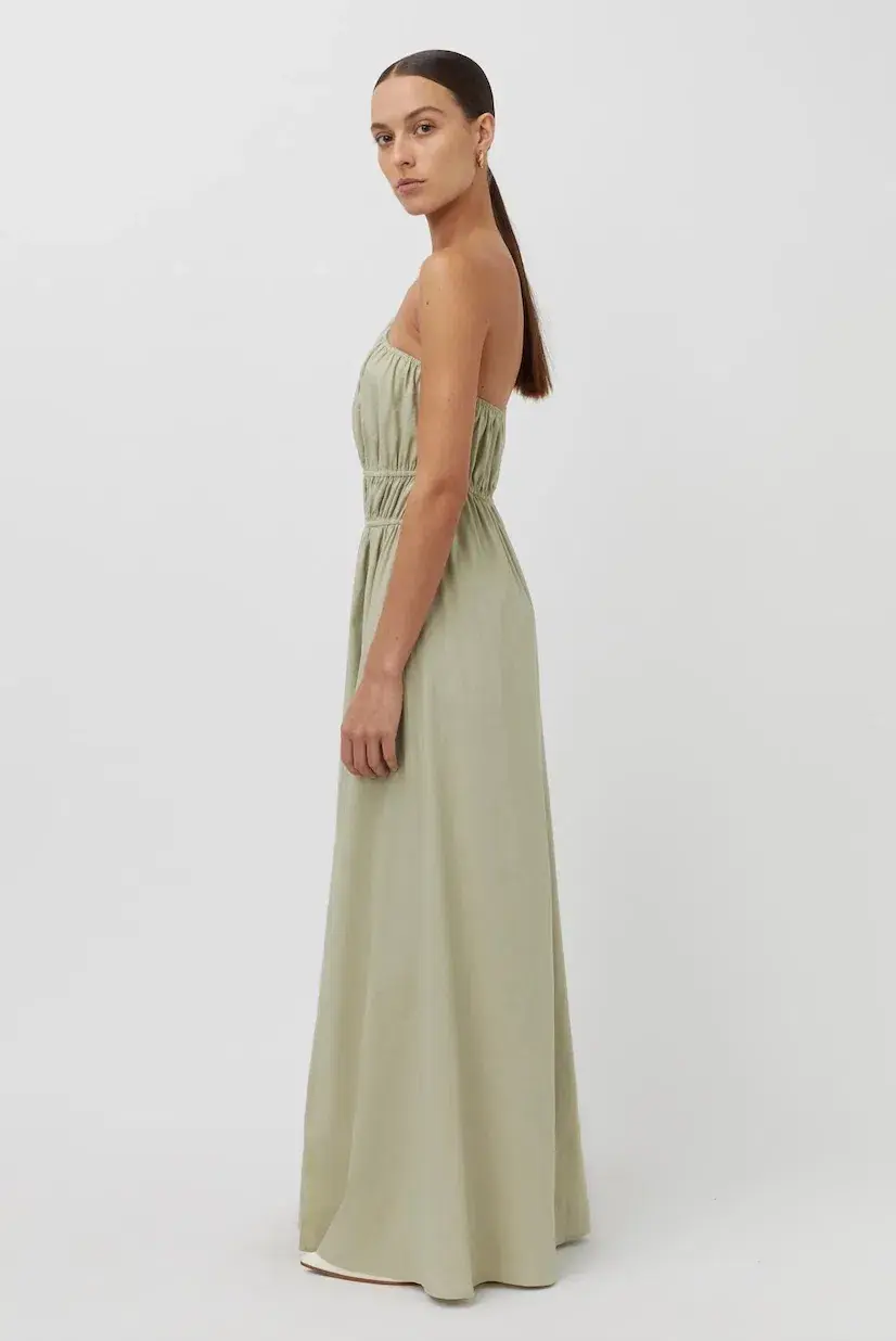 Camilla and Marc Sevilla Asymmetric Maxi Dress Green Size 8 - Image 4