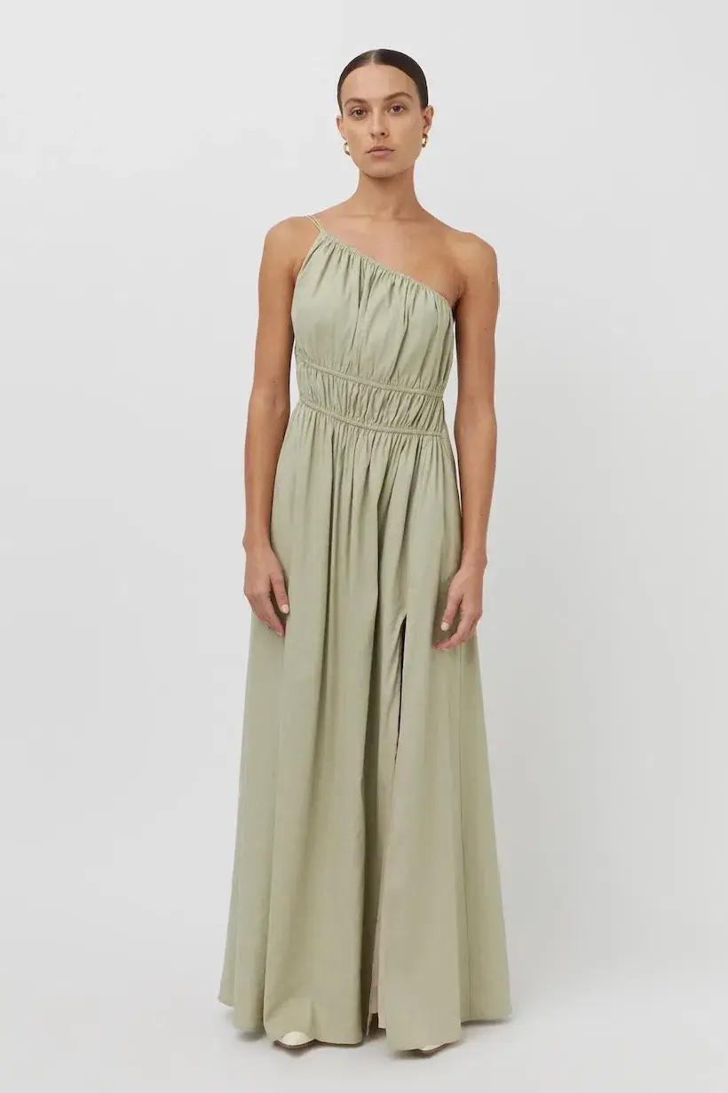 Camilla and Marc Sevilla Asymmetric Maxi Dress Green Size 8 - Image 5