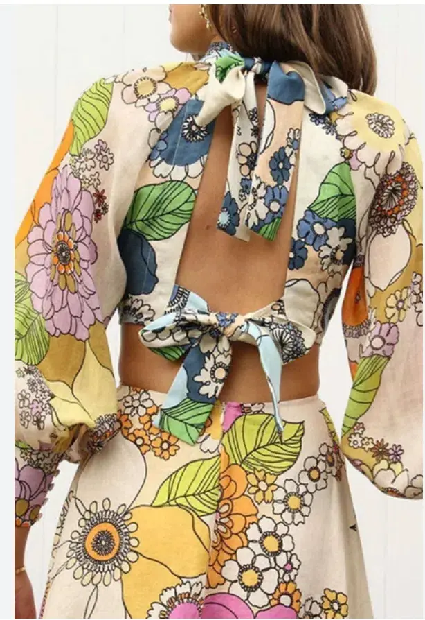 Alemais Farrah Cut Out Dress Floral Size 8 - Image 4