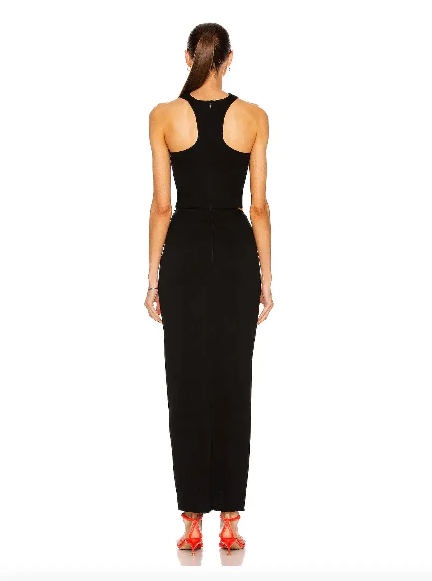Christopher Esber Reversed Halter Disconnect Ruched Dress Black Size 8 - Image 3