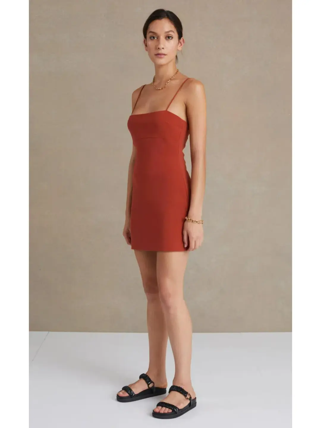 Bec & Bridge Maya Dress Brown Size AU 6 for rent on The Volte - main image