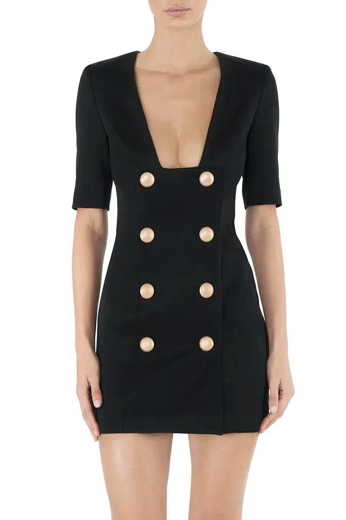 MISHA Kira Blazer Mini Dress Black Size 8 - Image 2