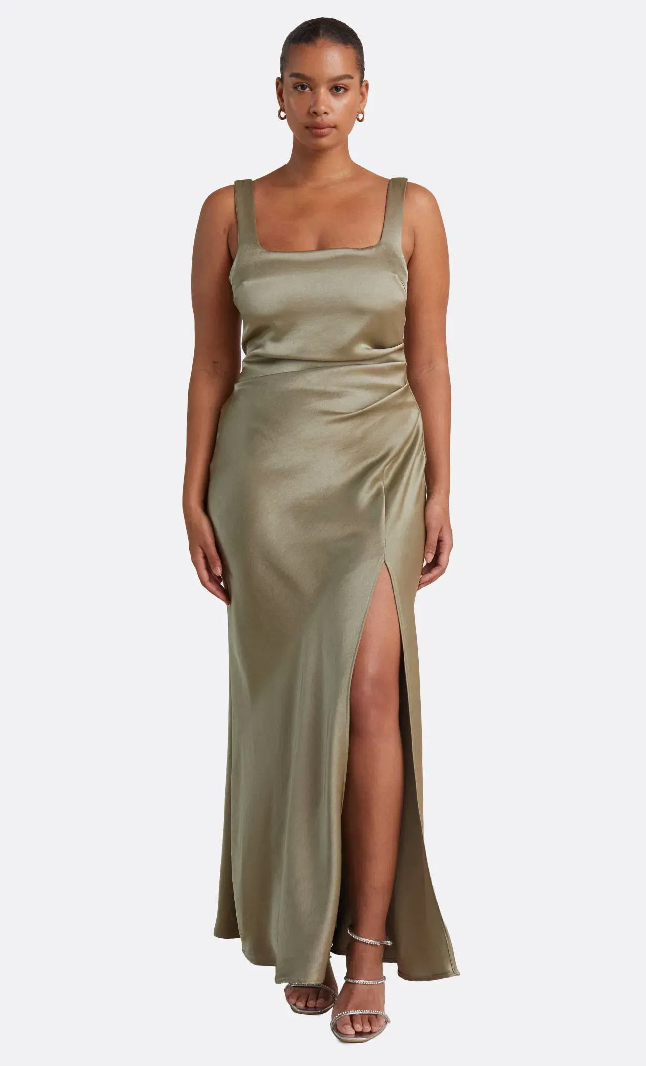 Bec & Bridge The Dreamer Square Neck Dress Sage Green Size 8 - Image 3