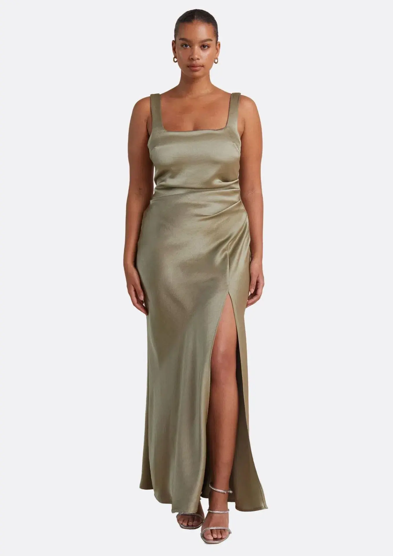 Bec & Bridge The Dreamer Square Neck Dress Sage Green Size 8 - Image 1