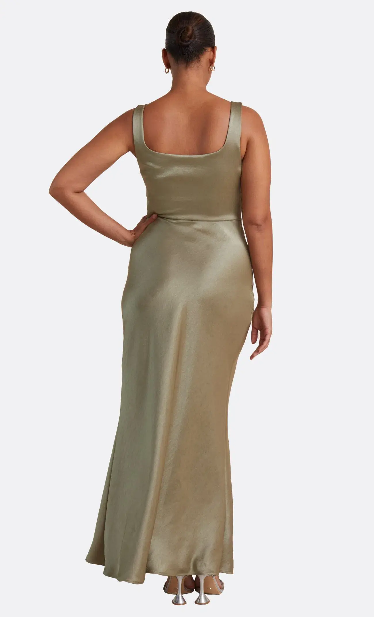 Bec & Bridge The Dreamer Square Neck Dress Sage Green Size 8 - Image 2