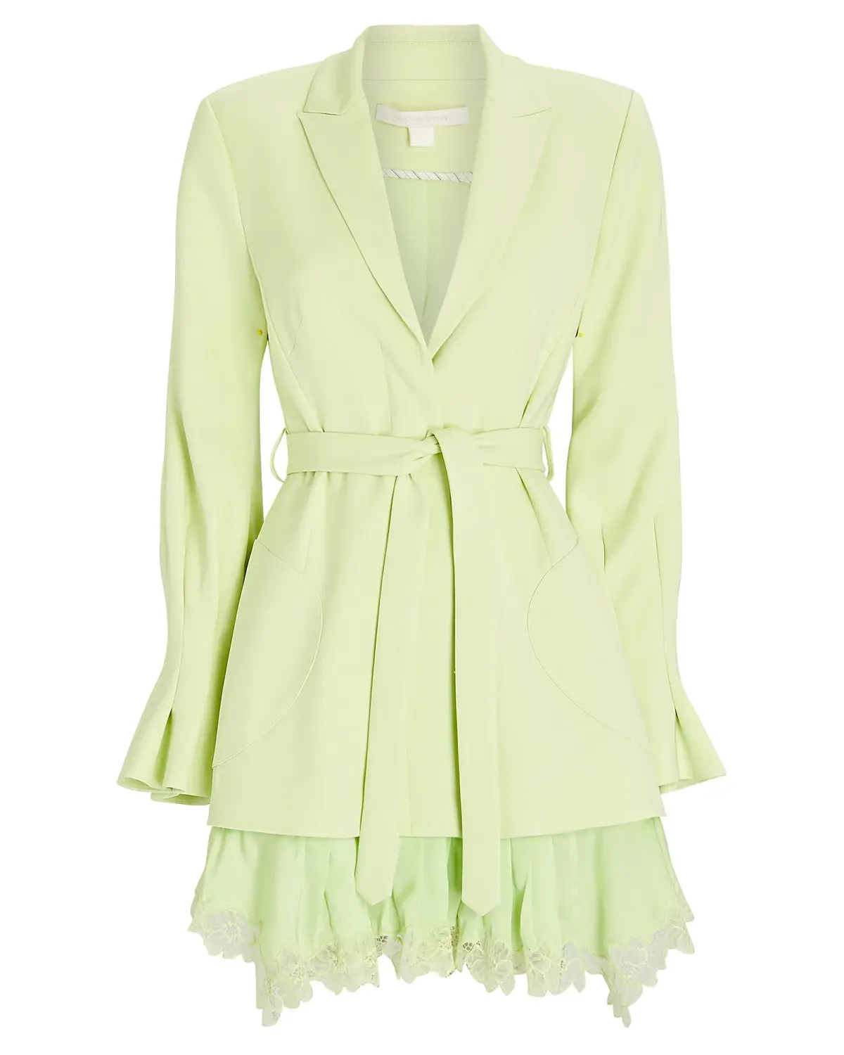 Jonathan Simkhai Victoria Lace Trimmed Blazer Dress Green Size 12 - Image 4