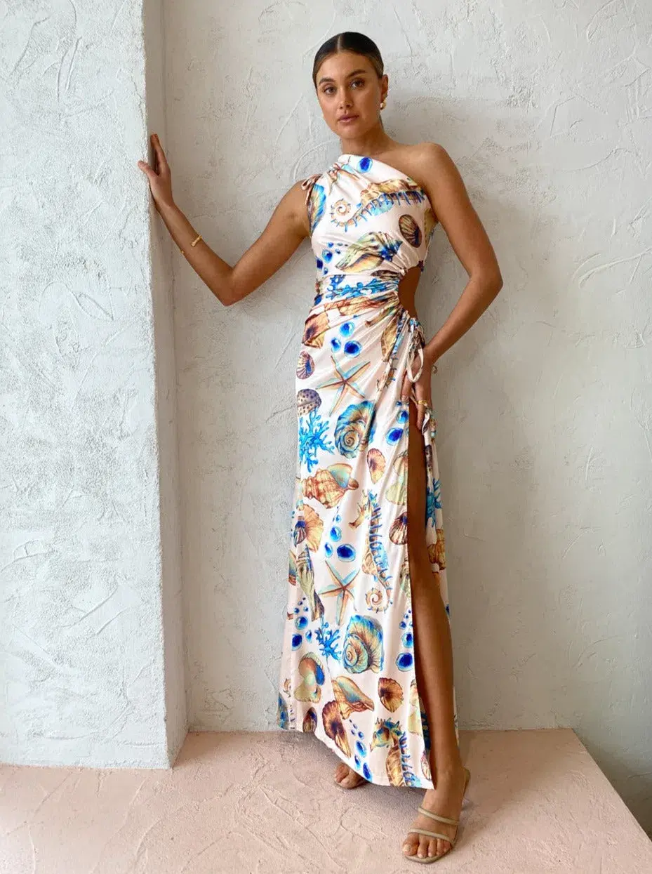 Sonya Moda Nour Seashell Dress Print Size 12  - Image 4