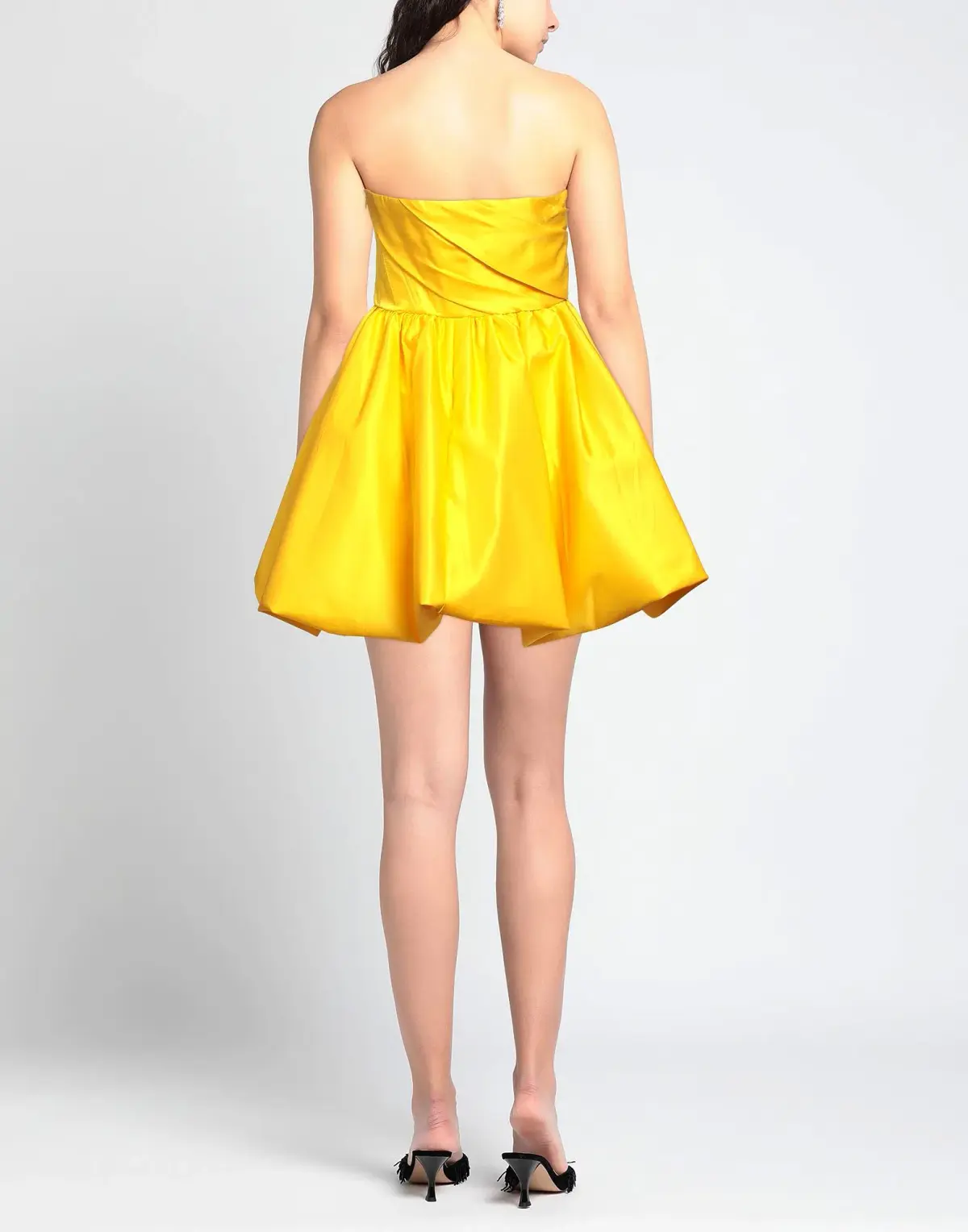 Leo Lin Katy Bustier Mini Dress Yellow Sunshine Size 8 - Image 2