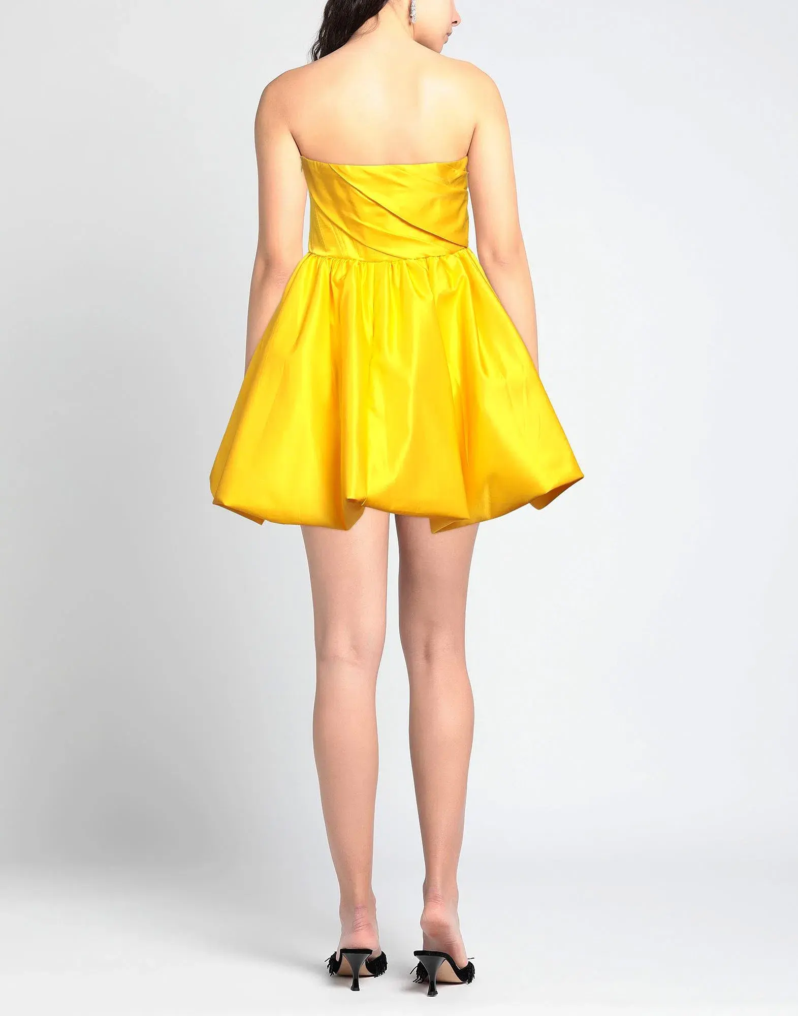 Leo Lin Katy Bustier Mini Dress Yellow Sunshine Size 8 - Image 2