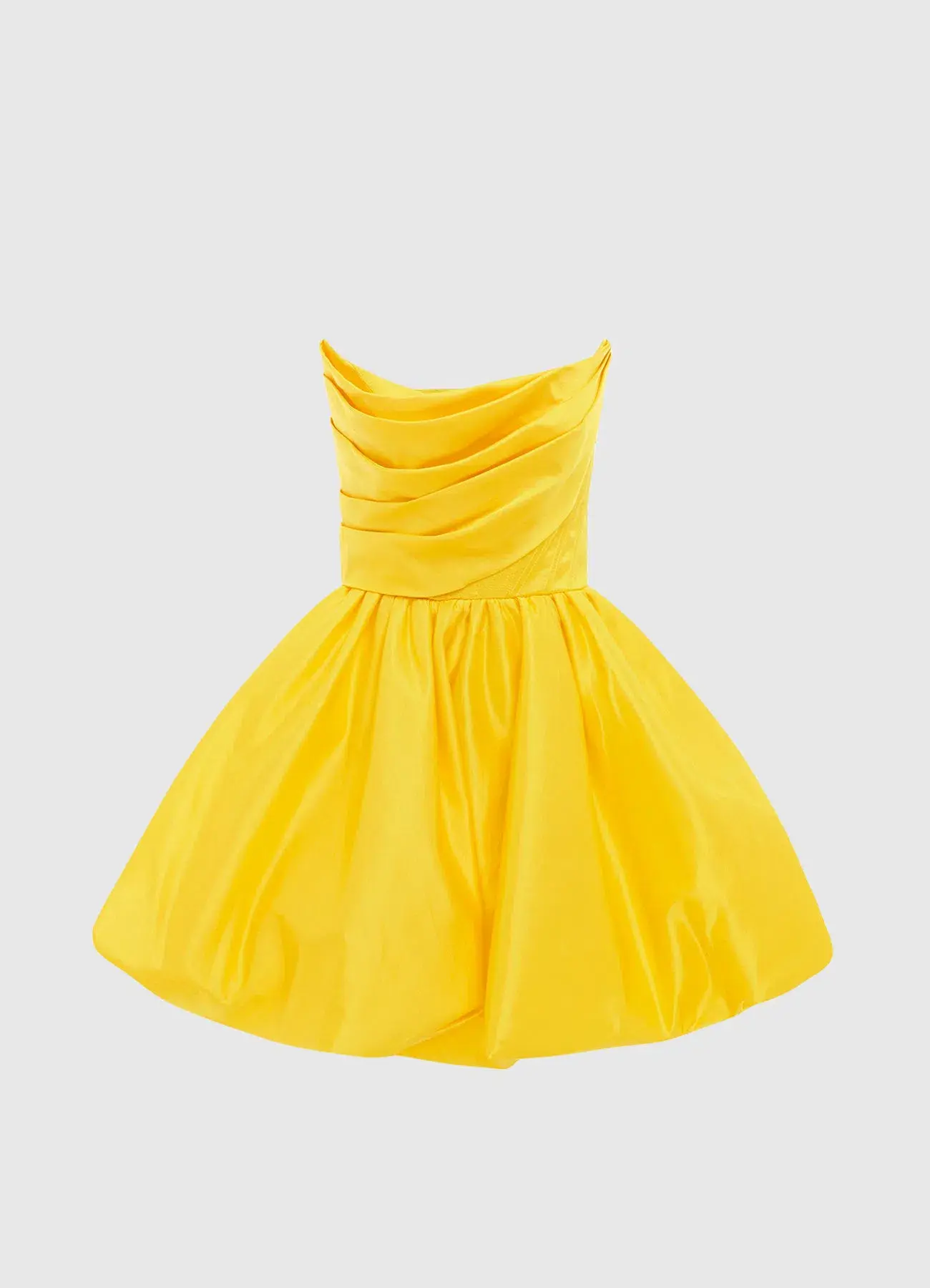 Leo Lin Katy Bustier Mini Dress Yellow Sunshine Size 8 - Image 3