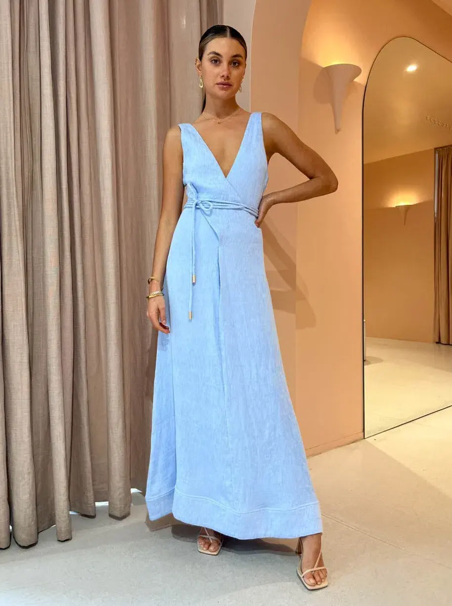 By Nicola Starboard Cross Waist Maxi Dress Blue Size 10 - Image 1