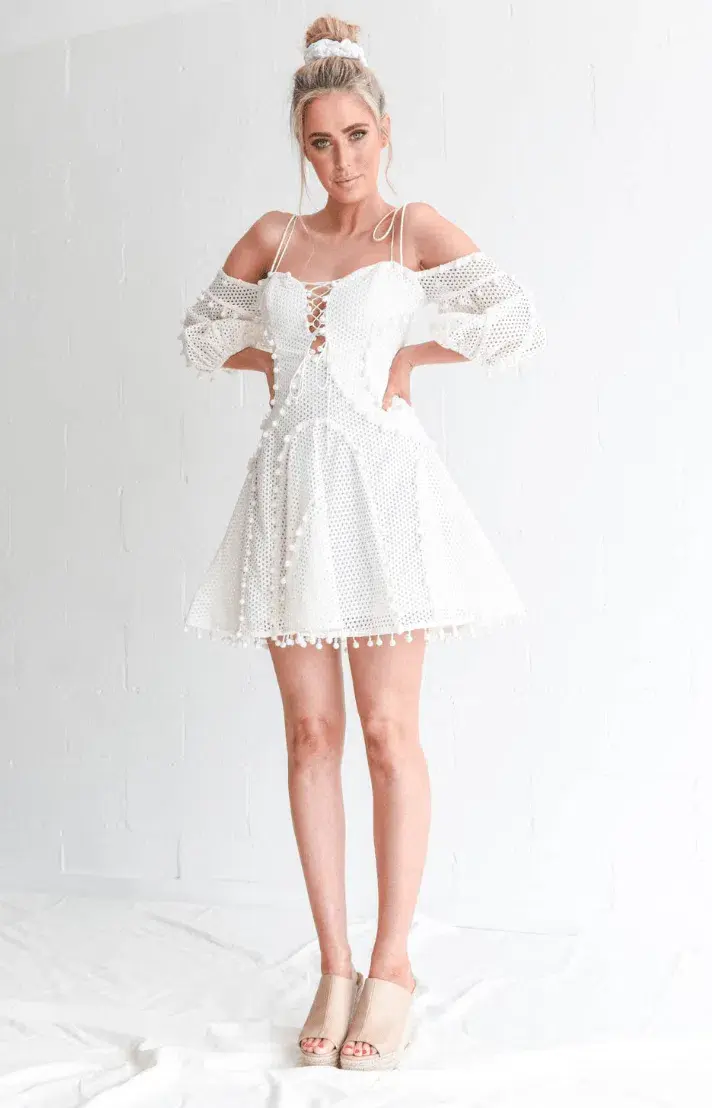 Thurley Dreamer Dress White Size AU 8 - Image 1