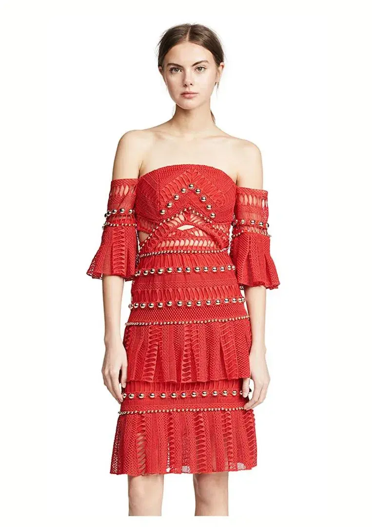 Thurley Heaven Dress Red Size 12 - Image 1