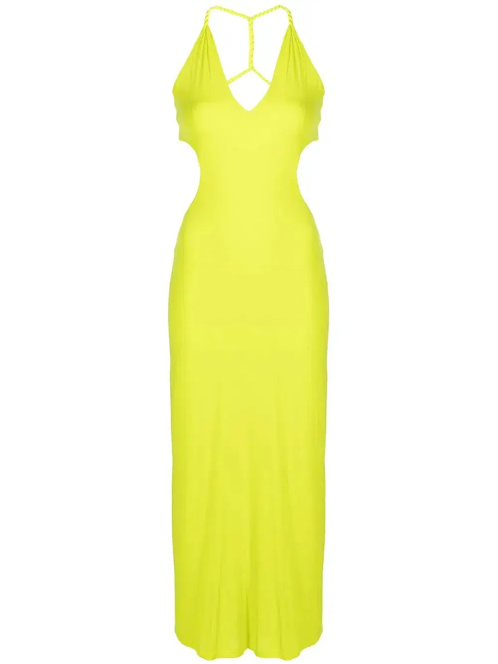 Dion Lee V Neck Rope Dress Yellow Size 8 - Image 3