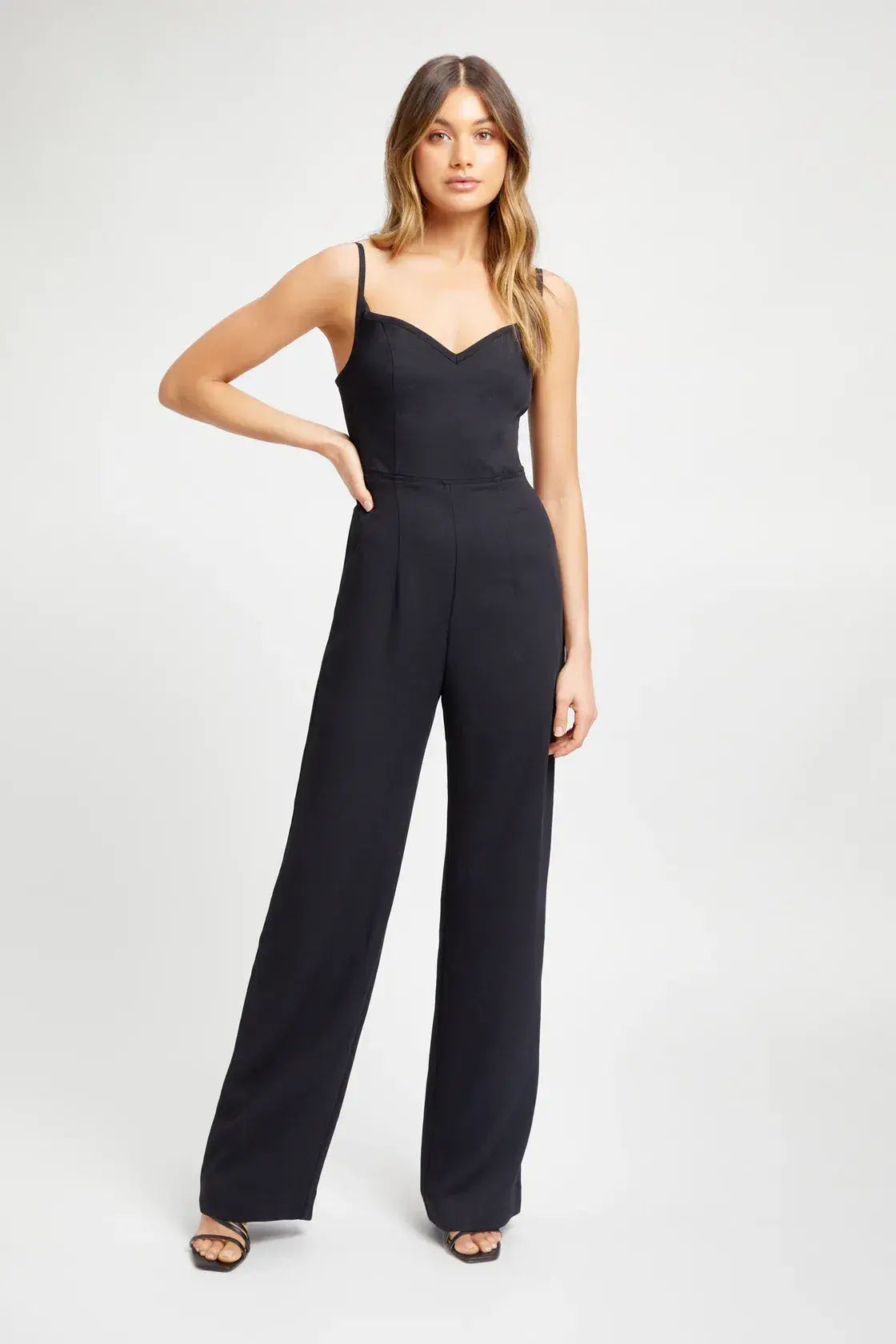 Kookai Oyster Panel Jumpsuit Black Size 34/AU 6 - Image 1