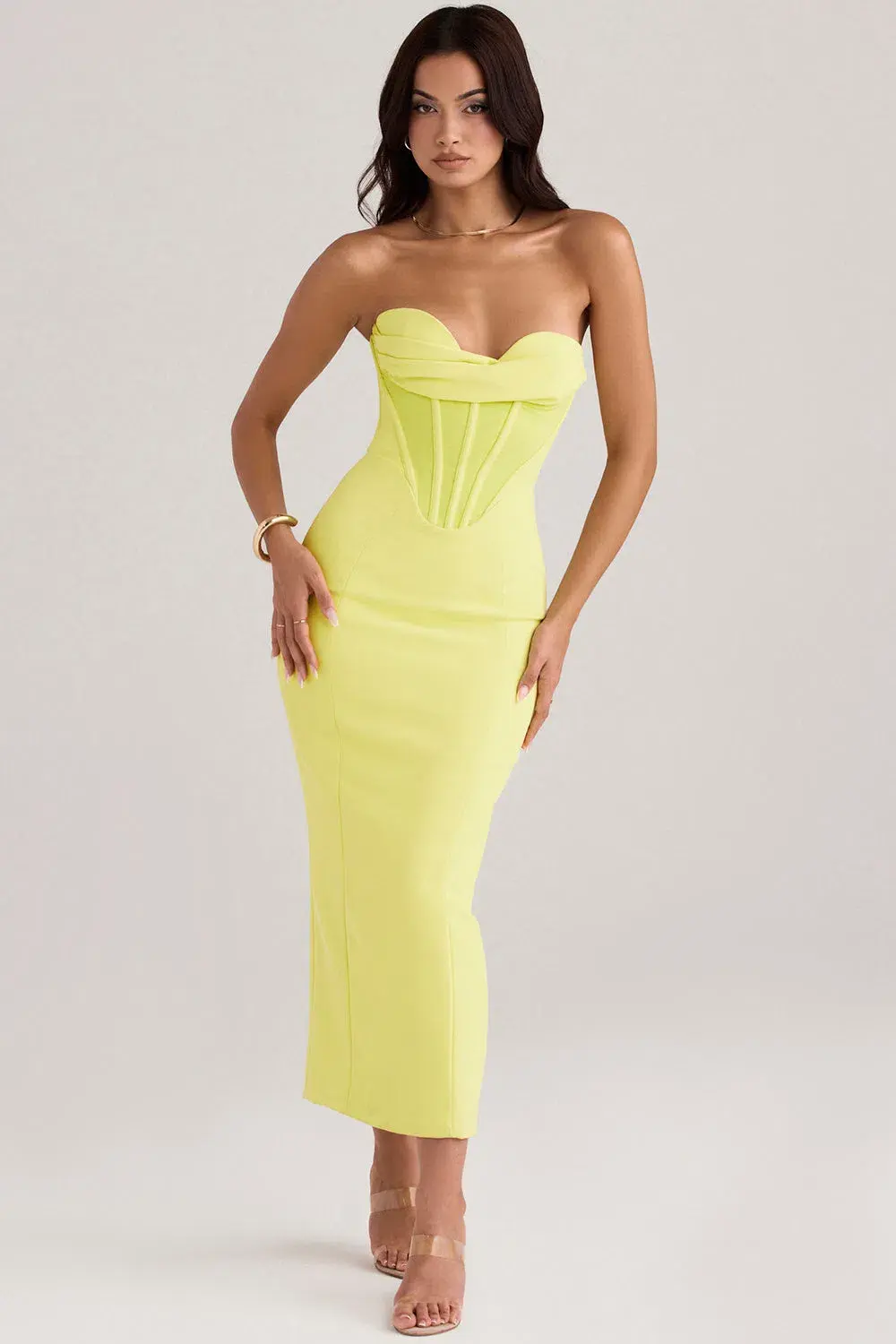 House of CB Lucila Midi Dress Neon Size XS / Au 6 - Image 1
