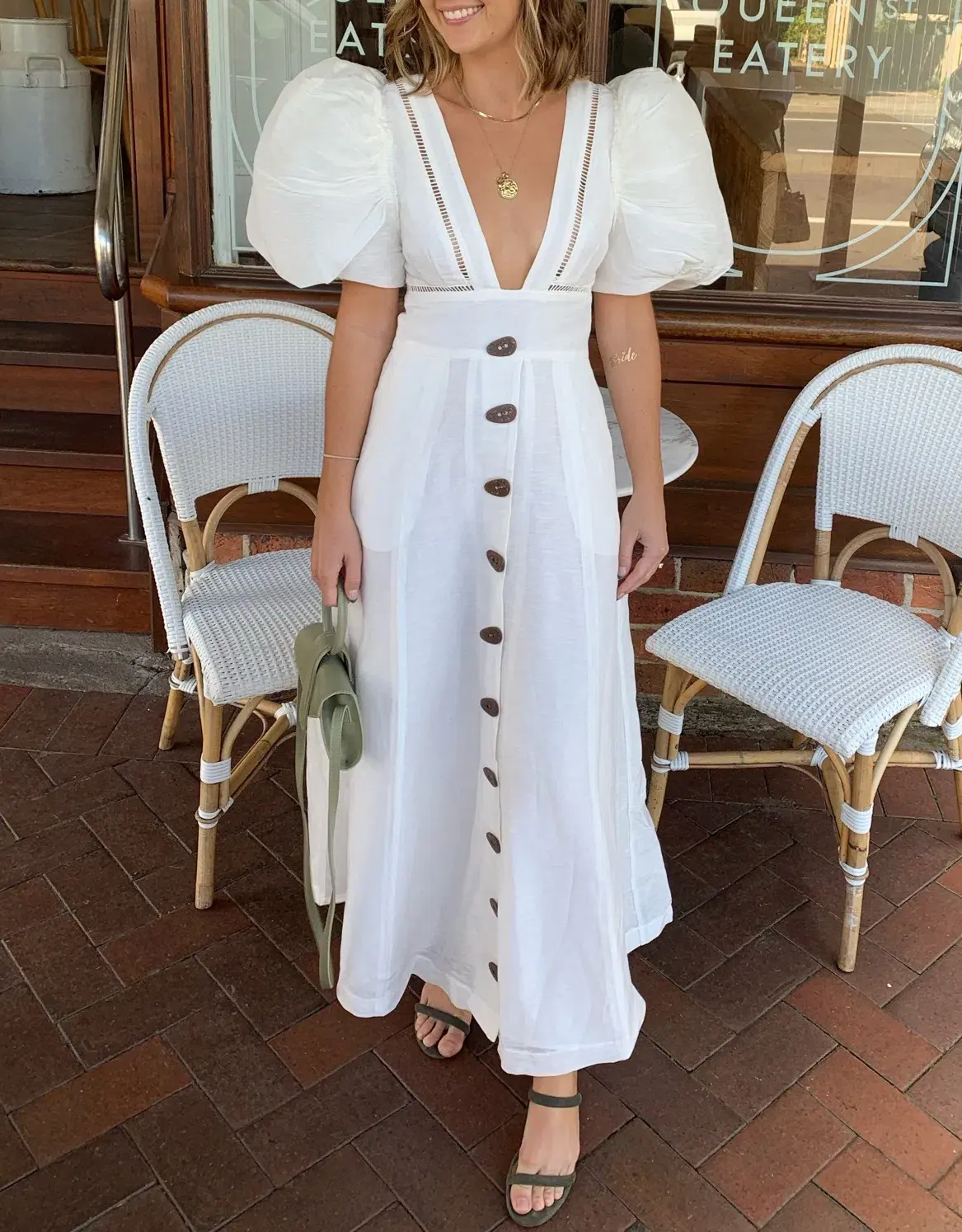 Mackenzie Mode Ethereal Balloon Dress White Size AU 6 - Image 1