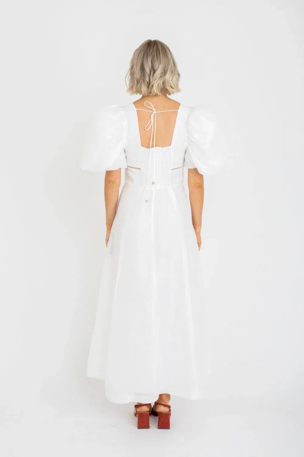 Mackenzie Mode Ethereal Balloon Dress White Size AU 6 - Image 4