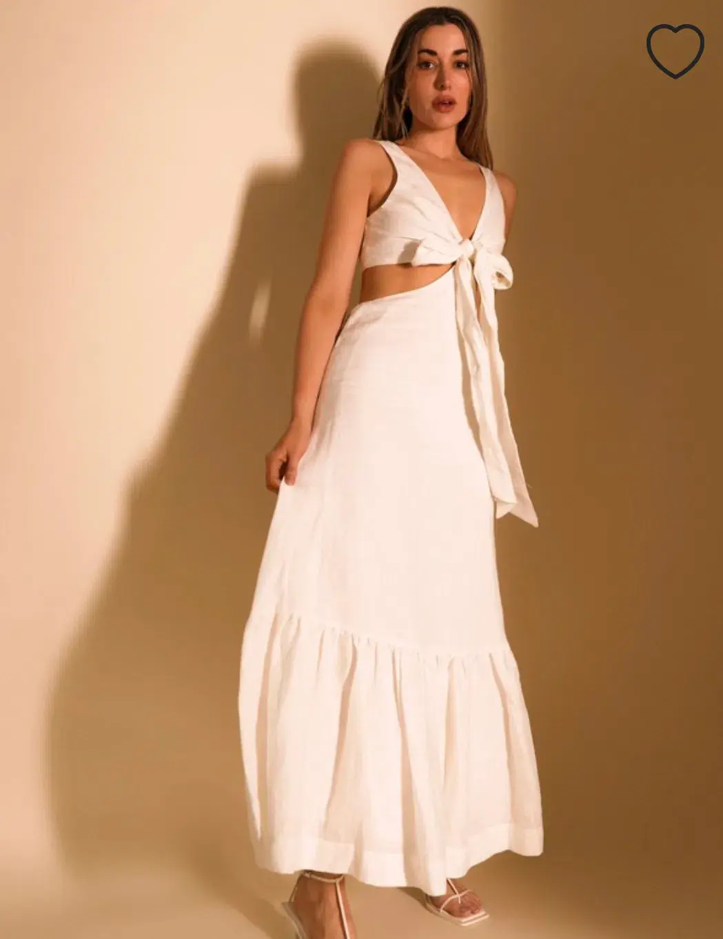 Lover Montana tie maxi dress White Size AU 8  for rent on The Volte - main image