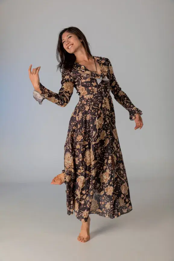 Zimmermann Veneto Ruffle-Trimmed Linen Maxi Dress Floral-Print Size 0/Au 8 - Image 4