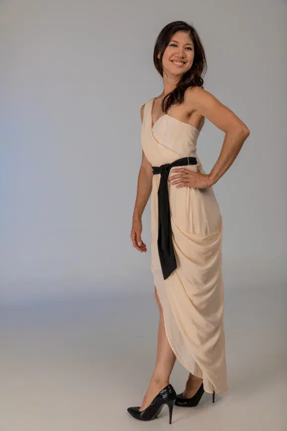 Zimmermann Silk Drape Long Dress Porcelain 6392DRDAZ - Image 1