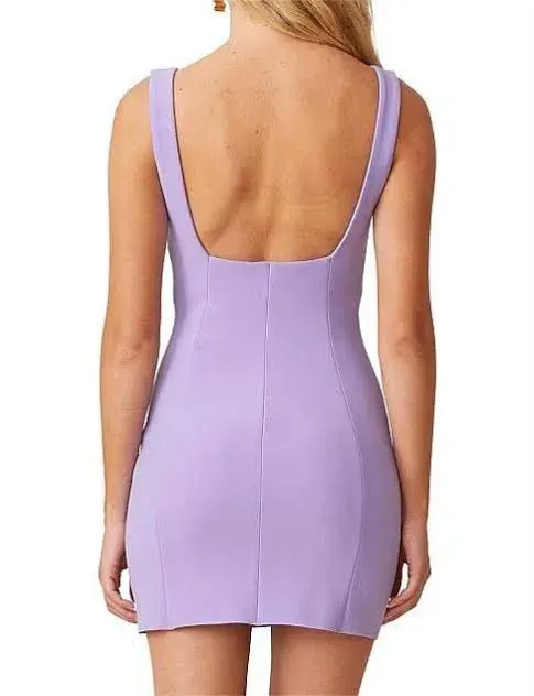 Bec & Bridge Gemma Mini Dress Lilac Size 8 / S - Image 4