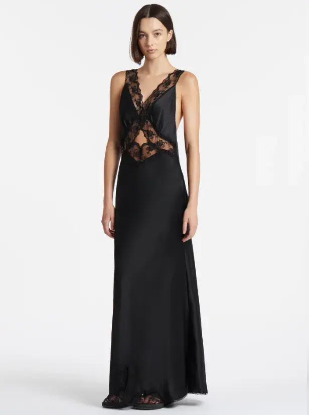 Sir the Label Aries Cut Out Gown Black Size 8 - Image 1