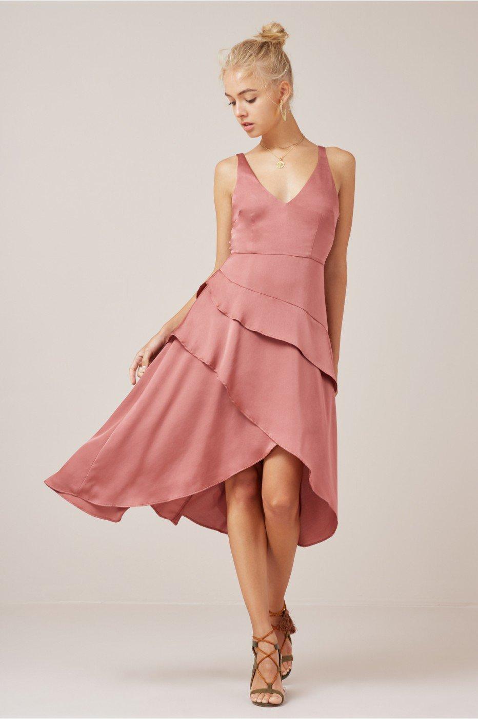 Finders Keepers Seasons Dress Soft Mauve  for rent on The Volte - main image