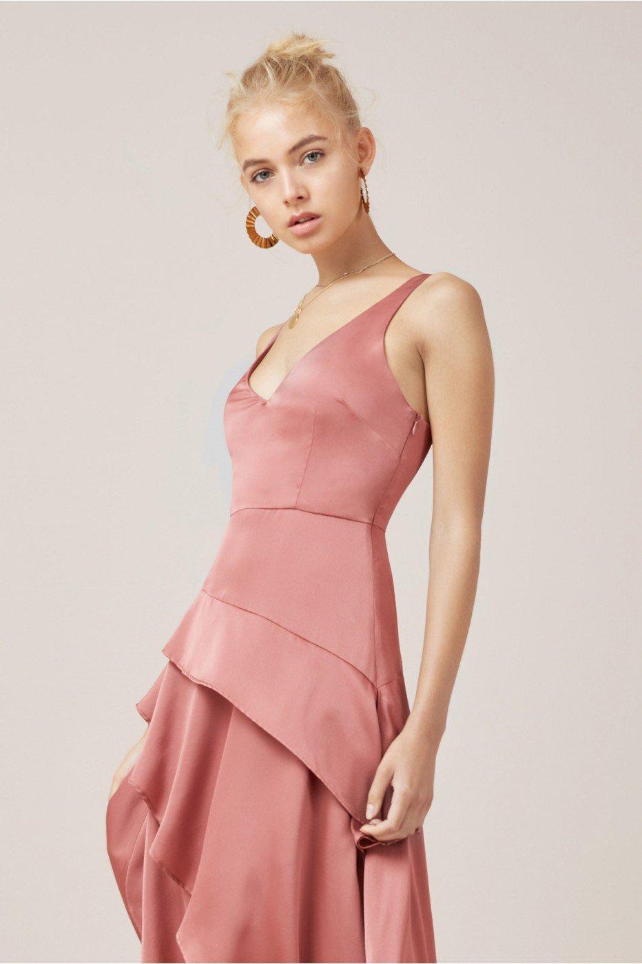 Finders Keepers Seasons Dress Soft Mauve  - Image 4