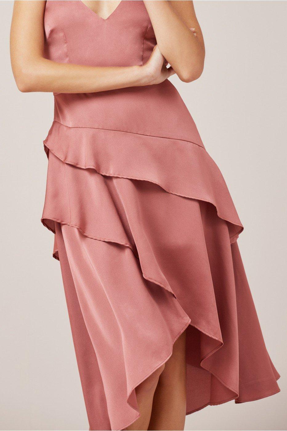 Finders Keepers Seasons Dress Soft Mauve  for rent on The Volte - main image