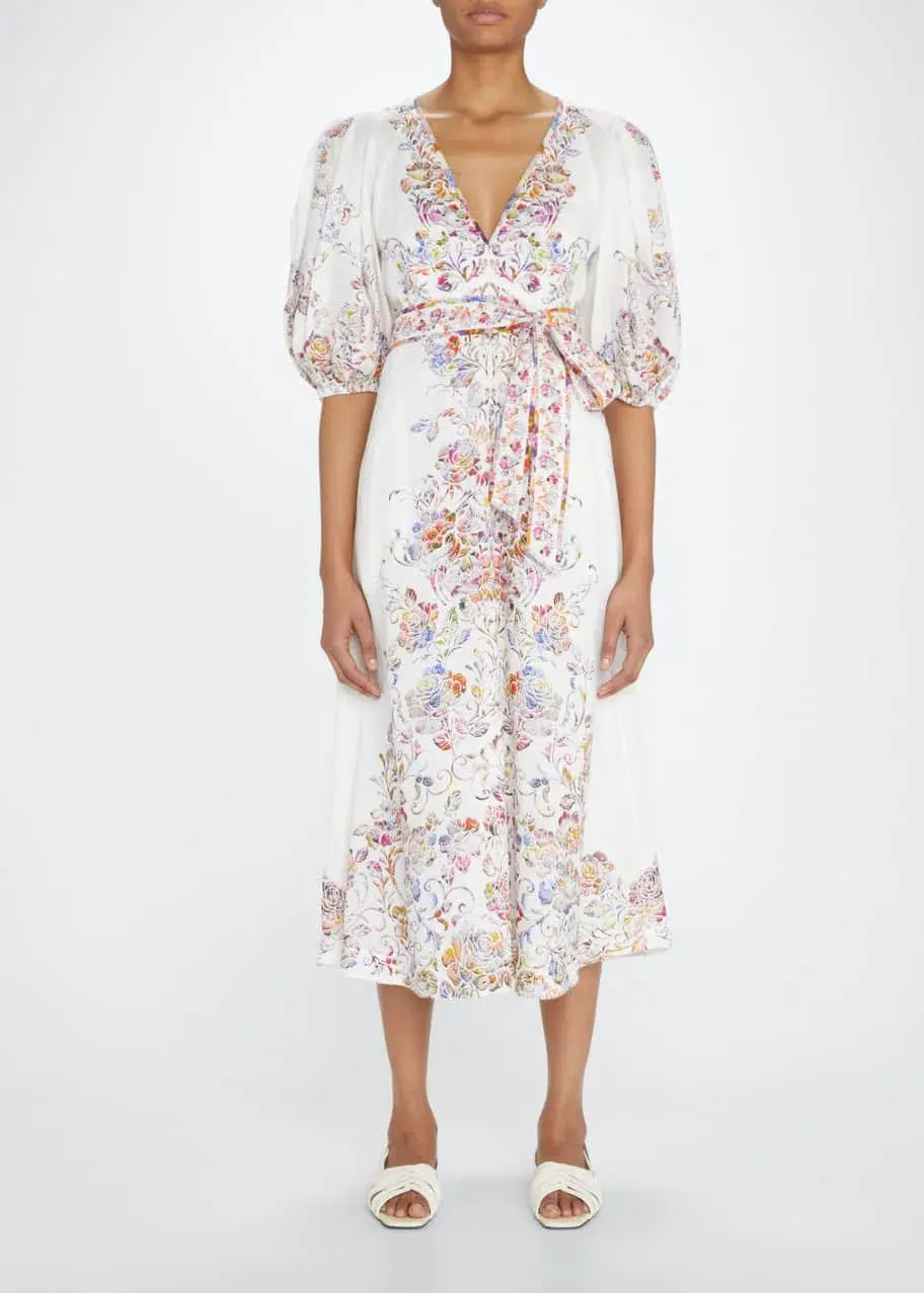 Zimmermann Prima Day Midi Dress Floral Size 0/ Au 8 - Image 1
