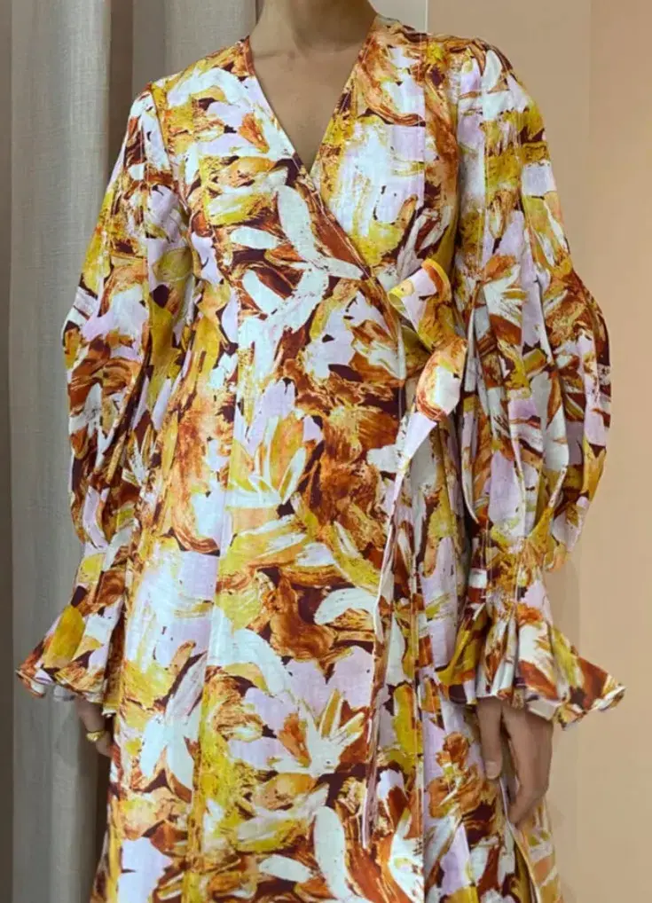 Acler Lydford Midi Dress Lilac Blush Size 14 - Image 2