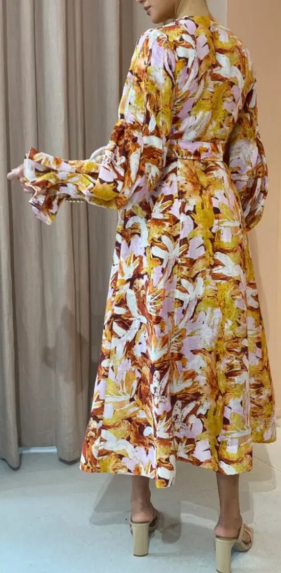 Acler Lydford Midi Dress Lilac Blush Size 14 - Image 3