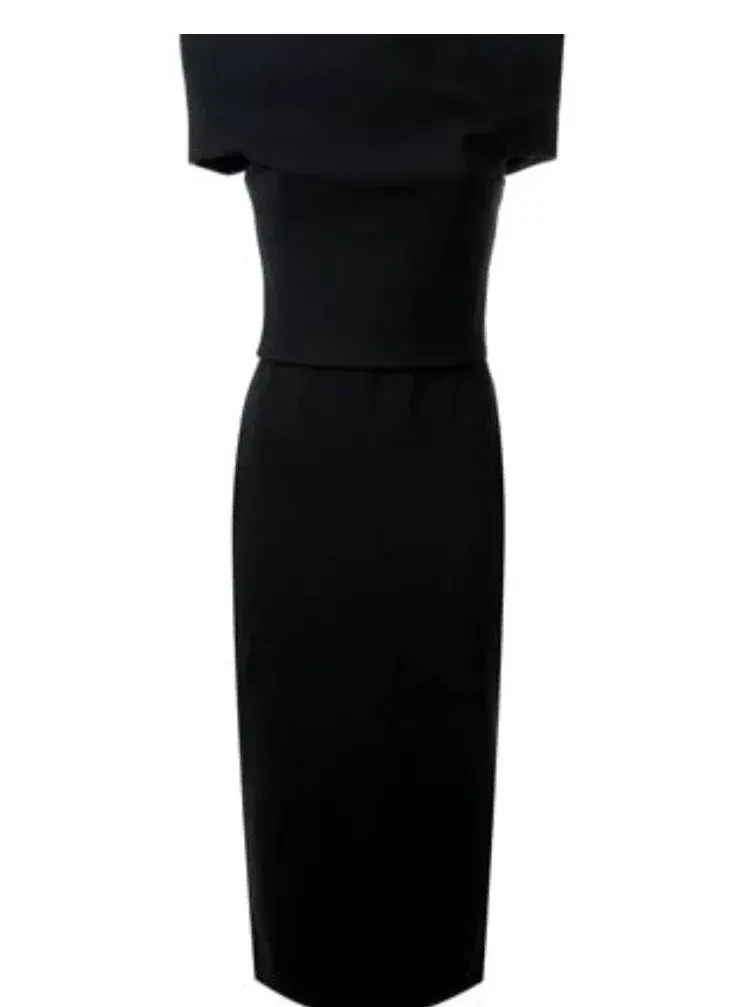 Scanlan Theodore Crepe Knit Milano Dress Black Size XS - Image 2