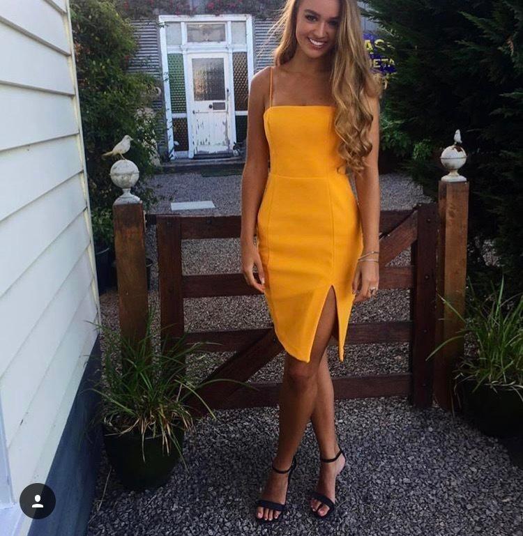 Kookai Honey Dress Yellow Size 8 - Image 1