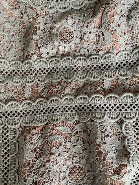 Self Portrait Guipure Lace Midi in Pistachio Size 14 - Image 3