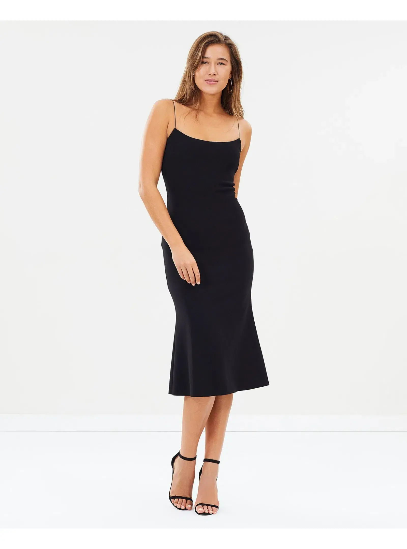 Bec & Bridge Te Amo Scoop Midi Dress Black Size AU 8 - Image 1