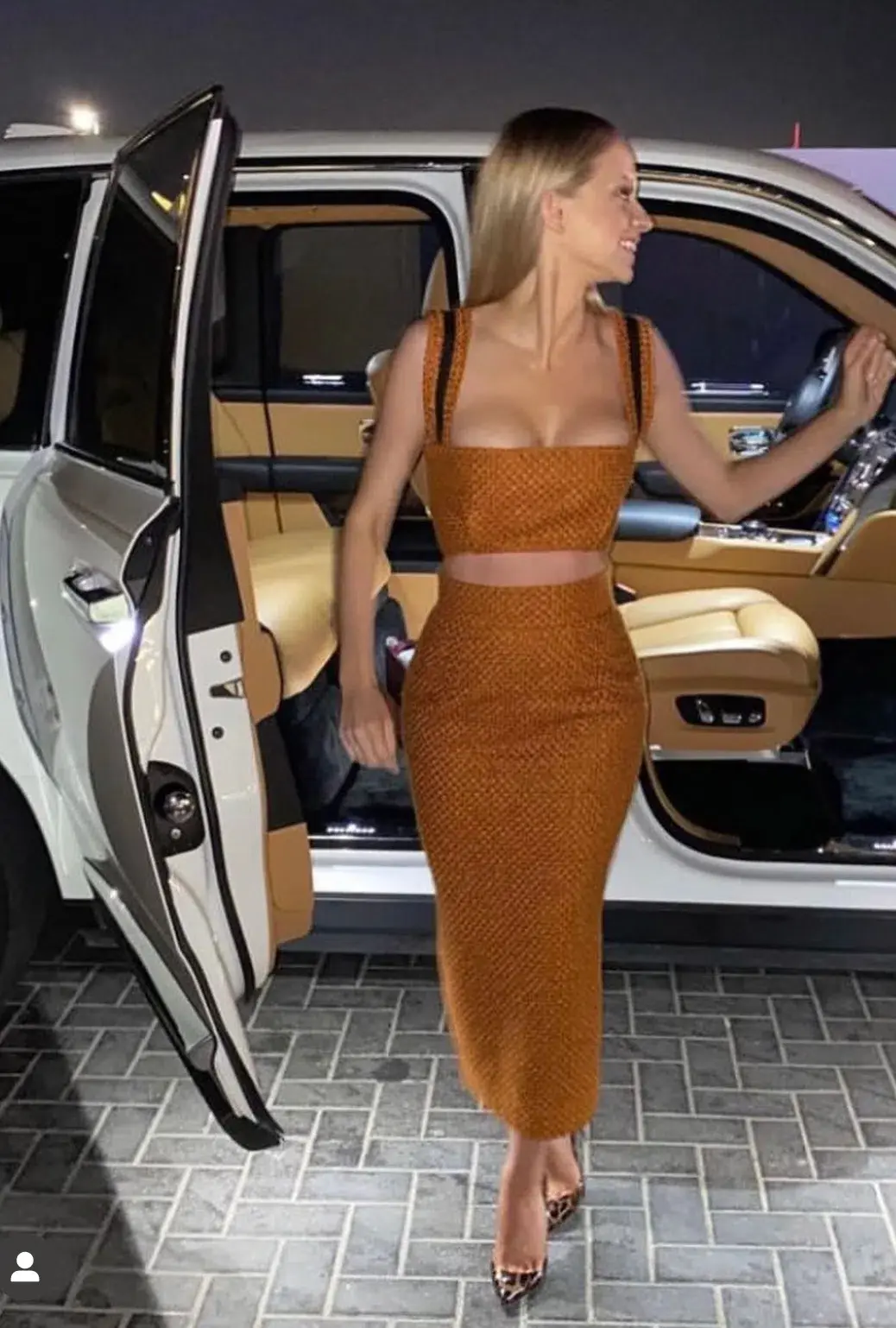 Lillian Khallouf Nour Skirt Orange Size 10 for rent on The Volte - main image