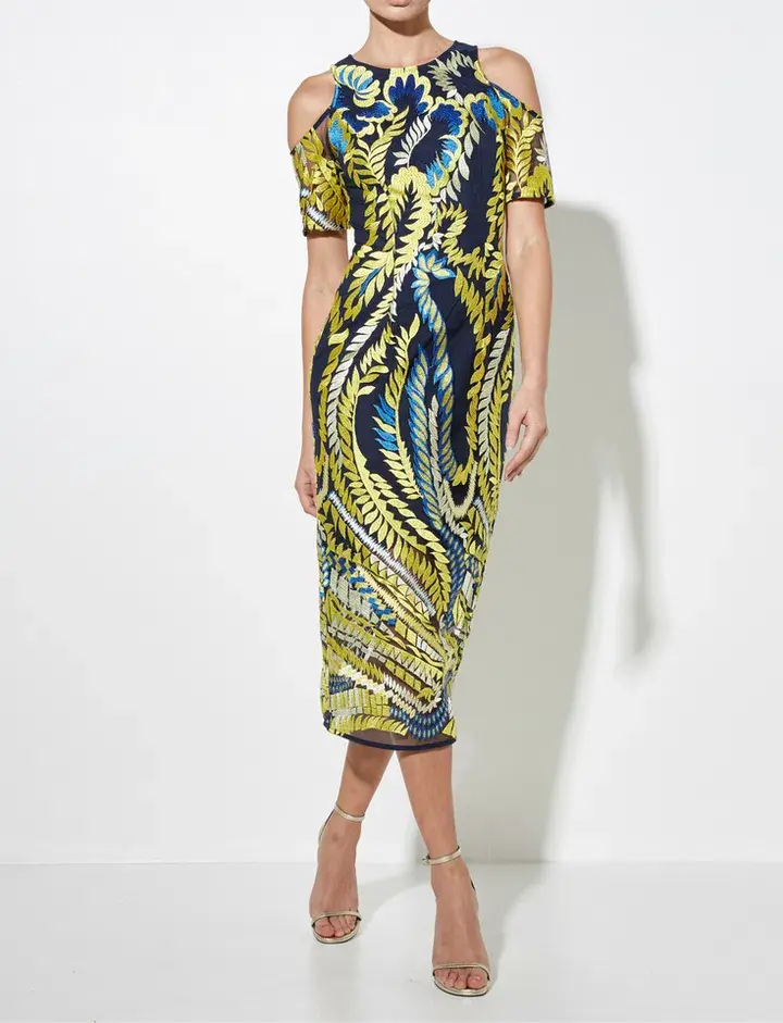 Mossman Hummingbird Midi Dress Multi Size 6  for rent on The Volte - main image