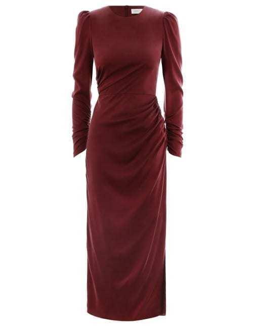 Zimmermann Draped Dress Burgundy Size 3/ Au 14 - Image 4